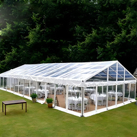 10m X 20m Transparent Clair Pvc Chapiteau De Noce Tente D'événement Tentes D'événement En Plein Air Tentes De Mariage Blanches pour 100-500 Personnes