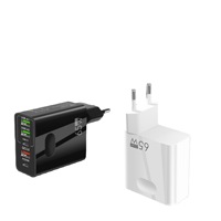 65W UK EU US Plug 3USB + 2PD QC3.0 Quick usb c type c charge Double PD Type-C USB chargeur mural Adaptateur de voyage pour iphone 15