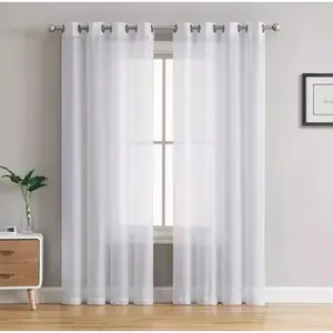 Rideau en organza Carla Depot 250x280 cm translucide avec anneaux, lot de 2, style minimaliste - Product Image 3