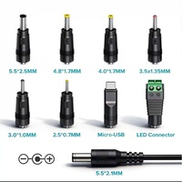 Adaptateur USB DC 55 mm avec 8 connecteurs différents, câble de charge haute puissance 5V/9V/12V pour routeur, modem optique, câble de suralimentation en cuivre étamé
