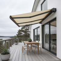 Auvent de terrasse rétractable électrique personnalisé, cassette intégrale, télécommande, protection UV, auvent solaire