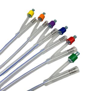 สายสวนซิลิโคนแบบ3ทางสำหรับระบายปัสสาวะด้วย CE, ISO และใบรับรองเกรดทางการแพทย์ขนาดผู้ใหญ่ - Product Image 1