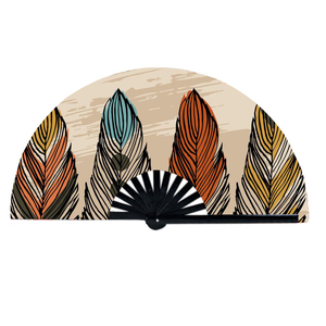 Abanico de mano plegable con impresión personalizada, para manualidades de festival, venta al por mayor - Product Image 5