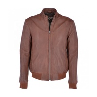 Blouson bomber matelassé léger en toile pour homme, en cuir de vachette, coupe-vent imperméable, col montant, à capuche, pour l'automne et l'hiver