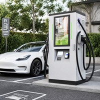 Chargeur rapide DC commercial pour véhicules électriques 180 kW OCPP 1.6 CCS1 CCS2 GB/T CHAdeMO avec écran publicitaire LED