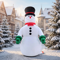 Grand bonhomme de neige gonflable sur pied, figurine gonflable de Noël pour la décoration paysagère de la communauté pour le Nouvel An et Noël