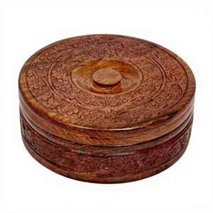 Olla de Madera Clásica con Tapa Abatible, Apilable, Personalizable, Redonda, para Cocina y Comedor - Product Image 4