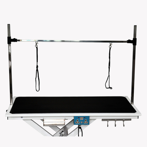 Table de toilettage professionnelle EUR PET de luxe en acier inoxydable réglable et portable pour chiens et chats avec roues pour l'entretien des griffes et le nettoyage des poils d'animaux - Product Image 6
