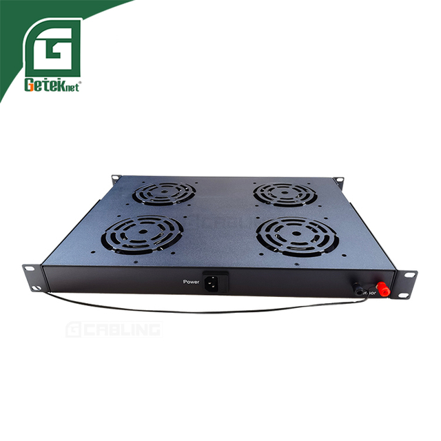 GETEKnet 4 Fans 100-231V AC Cooling Server Rack Mount Top Roof Network Cabinet Mount 1u Fan Tray for Networking Cabinets
