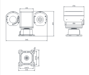 Visheen bi-quang phổ 5MP PTZ camera ngoài trời tầm xa 4.7-150mm 32x + 640*512 cố định 9mm tầm nhìn ban đêm nhiệt thẻ nhớ rộng - Product Image 5