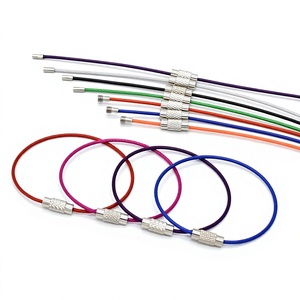 YIWANG 150mm Couleur Câble Vis Anneau De Verrouillage En Acier Inoxydable Fil Porte-clés - Product Image 1
