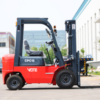 Truk pengangkat Forklift diesel 2 Ton CE EPA, dengan pemosisian garpu dan pemindah gigi samping gudang Forklift
