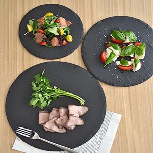 Usine <span class=keywords><strong>En</strong></span> Gros Personnalisé Offre Spéciale Restaurant Naturel Noir Rond Plateau De Fromage Sushi Steak Pierre Plaque D'<span class=keywords><strong>ardoise</strong></span> - Product Image 5