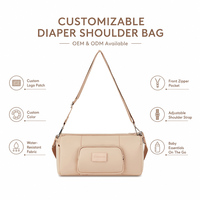 Sac à couches pour bébé en néoprène avec logo personnalisé OEM, grande capacité, pour poussette, bandoulière, vente en gros