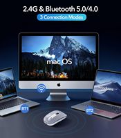 Mouse Gaming Nirkabel AI dengan Perekam Suara & Audio, Pelacakan Optik untuk MacBook/PC/Laptop 2.4GHz USB-C Isi Ulang