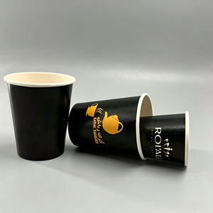 Gobelets en papier enduits de PE pour commande en gros, logo personnalisé imprimé, pour boissons chaudes, en pâte vierge, imperméables, pour restaurants et cafés - Product Image 2