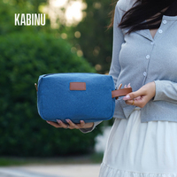 Pochette de rangement pour appareils électroniques en toile minimaliste avec logo personnalisé, sac de rangement portable pour câbles numériques, étui de transport pour accessoires technologiques de voyage
