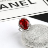 Bijoux de mode Bijoux pour femmes Bague rubis rectangulaire Charme pour femmes Bijoux de fête haut de gamme S925 en argent Sterling 5*7mm