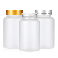 Bouteille en verre givré personnalisée de 100 ml à 500 ml avec impression sur écran, bouchons à vis de couleur personnalisée, logo personnalisé pour l'emballage alimentaire
