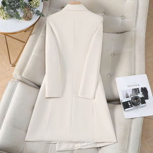 <span class=keywords><strong>Abito</strong></span> Lungo Color Albicocca <span class=keywords><strong>da</strong></span> Donna, Primavera-Autunno 2026, Abbigliamento Professionale per Insegnanti, Completo Formale per Colloqui e Lavoro - Product Image 4