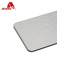 Panel compuesto de plástico de aluminio de 3mm con textura de cepillo de hojas Acp/ACM de decoración de construcción externa interna