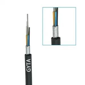 Outdoor GYTA Fiber Optic Cable 72 Core Underground Duct Aerial Steel Armored Loose Tube PE Single Jacket SM G652D