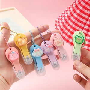 Cute Nail Clippers Set Animation Portable Home Stainless Steel Nail Clippers Students Stationery Surprise Mystery Blind Box Gift