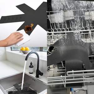 แผ่นรองป้องกันโต๊ะกันรอยขีดข่วนแผ่นรองหม้อซิลิโคนแผ่นป้องกันกระทะซ้อนสำหรับเครื่องครัว - Product Image 6