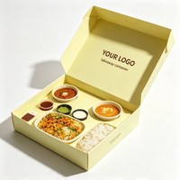 Boîte en carton recyclable personnalisée avec logo imprimé pour gaufres fourrées, avec séparateur pour coupes de sauce, idéale pour emballer des tartes aux œufs et des biscuits