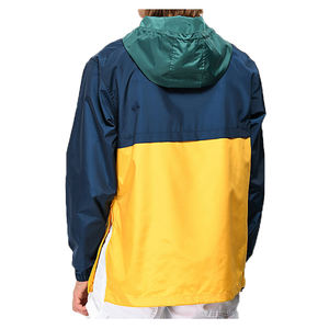 Mens <span class=keywords><strong>Anorak</strong></span> Color bloqueado en blanco personalizado cazadora con bolsillo de almacenamiento - Product Image 2