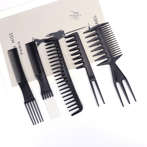 Ensemble de 10 peignes à cheveux professionnels pour <span class=keywords><strong>la</strong></span> coiffure, vente en gros, salon de beauté, logo personnalisé, manche en plastique, peigne à cheveux plat bouclé pour <span class=keywords><strong>la</strong></span> maison - Product Image 3