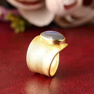 New Best Arrival Boho Geometric <b>Ring</b> Brass <b>Rings</b> For Women 18K Gold Plated Boho Chevron <b>Ring</b> Labradorite <b>Ring</b> Wholesale/OEM/ODM - Product Image 5