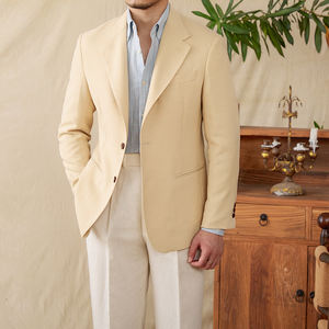 <span class=keywords><strong>Blazer</strong></span> Estivo in Misto Lino Semi-Foderato Monopetto Casual Traspirante Slim Fit Sportivo da <span class=keywords><strong>Uomo</strong></span> - Product Image 4