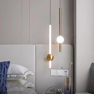 モダンミニマリストデザイナー長ベッドサイドペンダントライトシンプルクリエイティブ水平垂直コンビネーションミドル用シャンデリア - Product Image 5