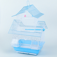 G-210702-3 vert et bleu couleur inséparable cage perroquet oiseau Cage en métal avec palette en plastique