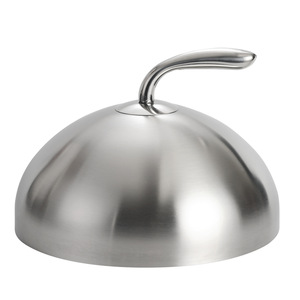 Stainless Steel Steak Lid Round Teppanyaki Pan Cover 12cm To 36cm Minimalist Design Western Style Serving Dish Cover - Product Image 1