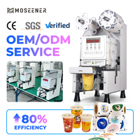 Machine à sceller les gobelets Moseener pour salons de thé, équipement commercial pour la fabrication de thé aux perles, machine à sceller les gobelets de thé au lait