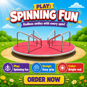 Giostra per Bambini da Esterno, Sedie Rotanti per Parco Giochi, Attrezzatura Commerciale per Parchi e Scuole - Product Image 2