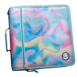 Carpeta con Cierre Mighty Zip Tab de Case-it, Organizador con Cierre Mighty Zip Tab de 3 Pulgadas, Carpeta con Cierre de 3 Anillos Roja D-146-RED para Chicas - Product Image 6