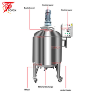 300l 500l Roestvrij Staal Verwarmde Mengtank Vloeibare Shampoo Lotion Blender Drank Vruchtensap Mixer Machine Prijs