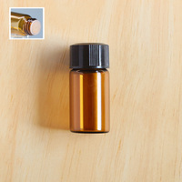 Botol kaca Amber Vail 1ml 2ml 3ml 5ml, botol kaca Mini bening untuk sampel minyak esensial