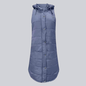 <span class=keywords><strong>Chaleco</strong></span> <span class=keywords><strong>Largo</strong></span> <span class=keywords><strong>Acolchado</strong></span> con Logotipo Personalizado para <span class=keywords><strong>Mujer</strong></span>, <span class=keywords><strong>Chaleco</strong></span> <span class=keywords><strong>Acolchado</strong></span> con Capucha y Cremallera, Chaqueta sin Mangas con Bolsillos para Otoño e Invierno - Product Image 5