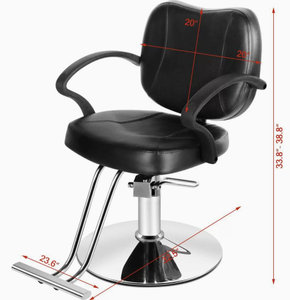 Sillón de Barbero Hidráulico Moderno y Minimalista, Giratorio y Ajustable, de Cuero PU, para Salón de Belleza, Venta al Por Mayor - Product Image 6