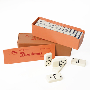 Bộ Domino đôi Sáu-khối Domino Acrylic tùy chỉnh 28 mảnh trong vỏ nhựa bền, trò chơi bàn di động cho các bữa tiệc gia đình - Product Image 3