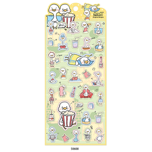 Nekoni 3D lindo Kawaii <span class=keywords><strong>dibujos</strong></span> <span class=keywords><strong>animados</strong></span> cerdo hinchado pegatinas decorativas estéticas calcomanías para animales pegatinas de espuma - Product Image 3