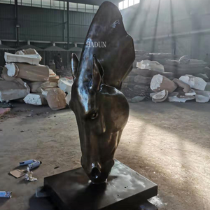 Famous Bronze Large Size Still Water Horse Head Statue <strong>London</strong> - Product Image 6