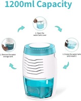 Déshumidificateur électrique miniature intelligent pour la maison, capacité de 120 pintes/24h, 20 pieds carrés. Écran LED à couverture totale, énergie