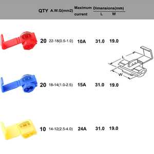 QWT 878006, 878106 de 878206 empalme de cable eléctrico conectores de cable de empalme de bloqueo de cable de whisky - Product Image 3