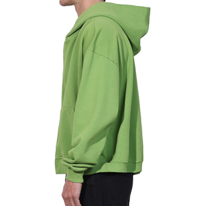 Sweat à capuche zippé 100% coton lourd pour hommes Logo personnalisé imprimé recadrée hiver motif Boxy coupe régulière respirant 2 pièces - Product Image 5