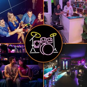 Multicolored Round Warm White LED <strong>Neon</strong> Light for Wall Decor <strong>Battery</strong> <strong>Operated</strong> <strong>Sign</strong> for Bar - Product Image 5